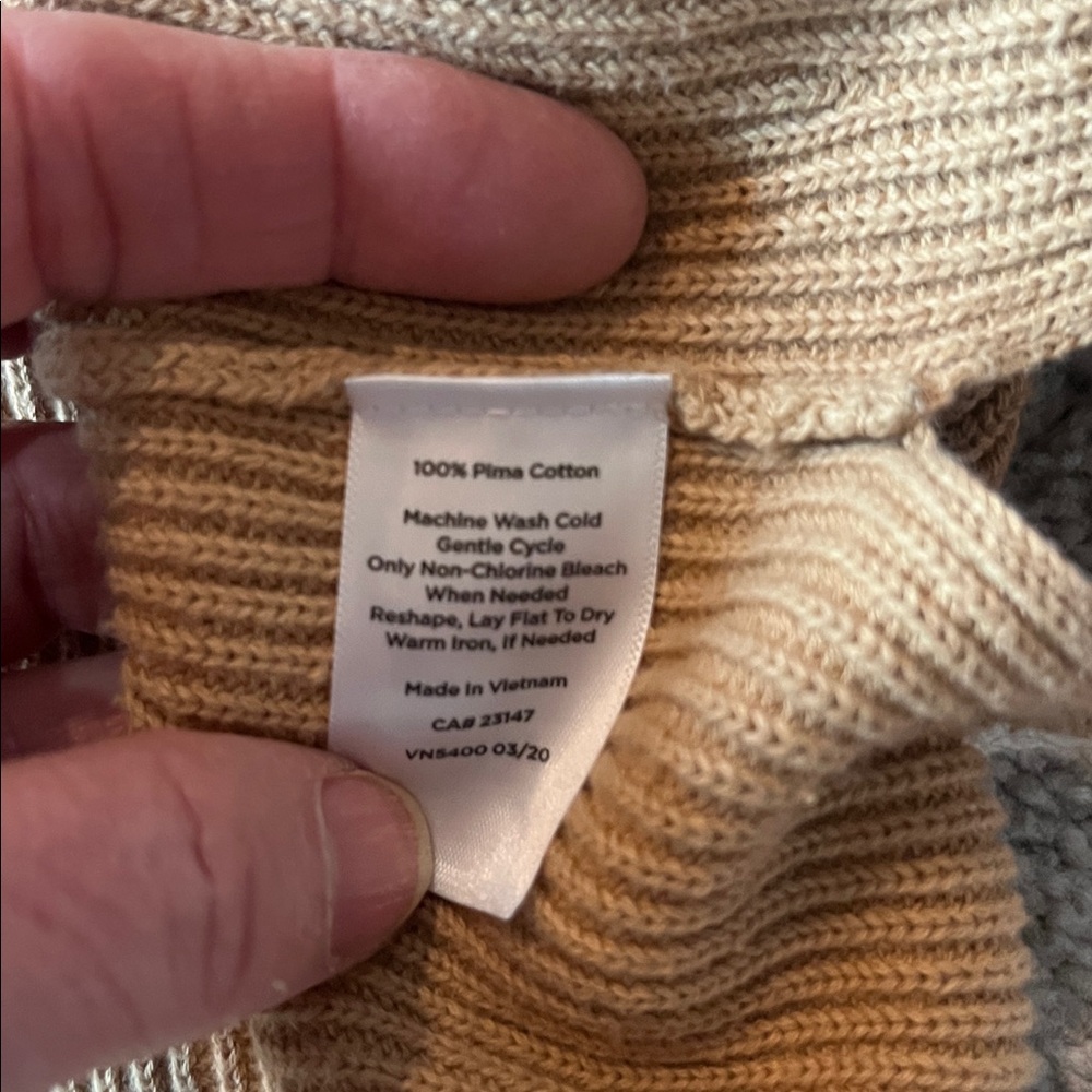 Talbots Camel Pima Sabrina Sweater Size Small - Picture 6 of 8